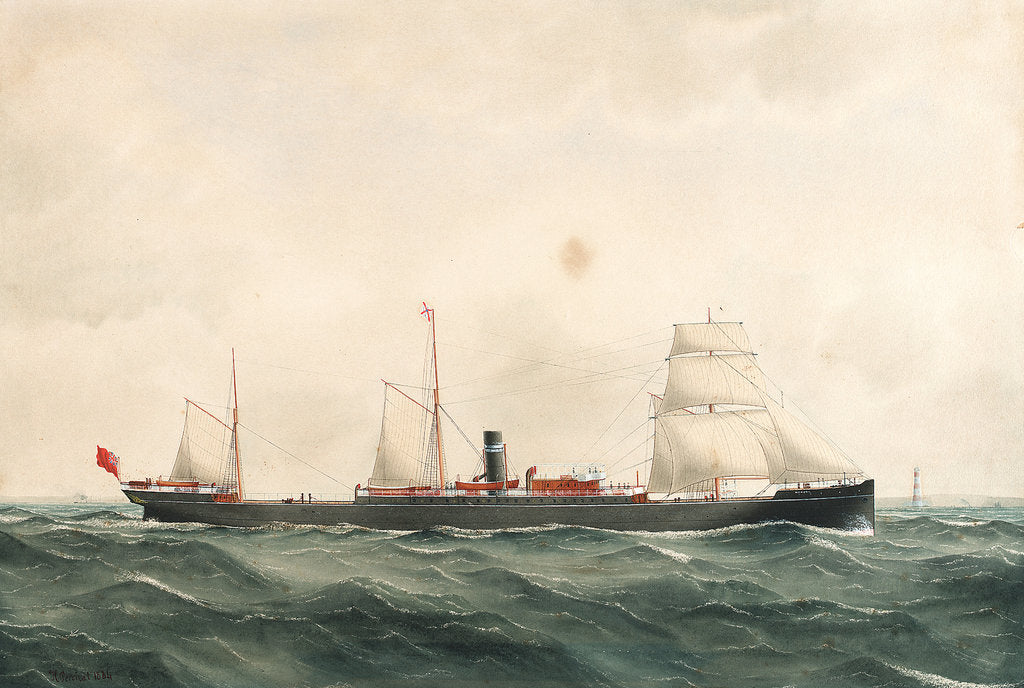 Detail of Steam ship 'Manora' by H. Percival