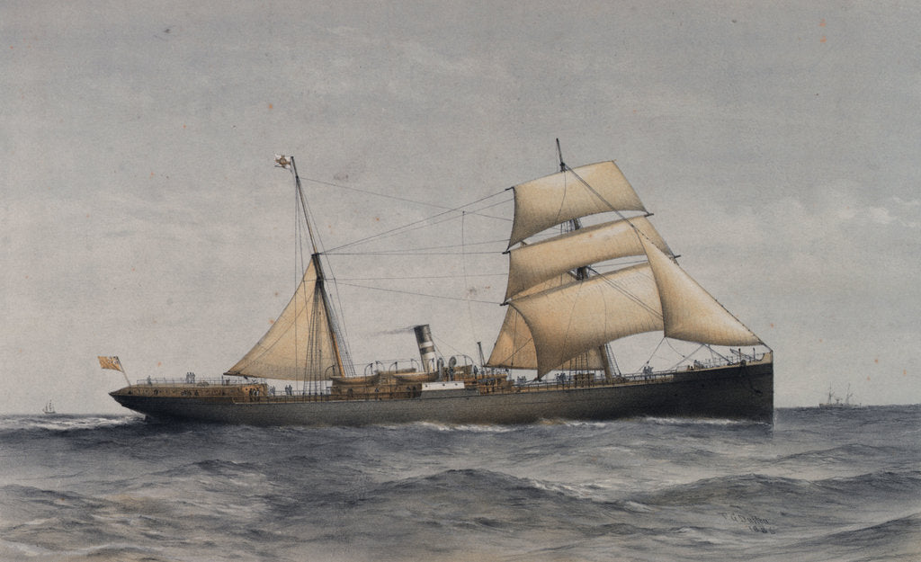 Detail of Cape and Natal Line SS 'Majuba' or 'Elmina' by Thomas Goldsworth Dutton