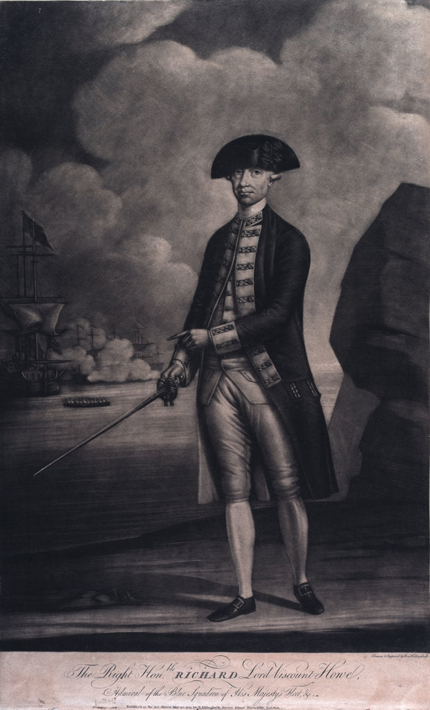 Detail of Admiral Richard Howe (1726-1799) by Ben Killingbeck