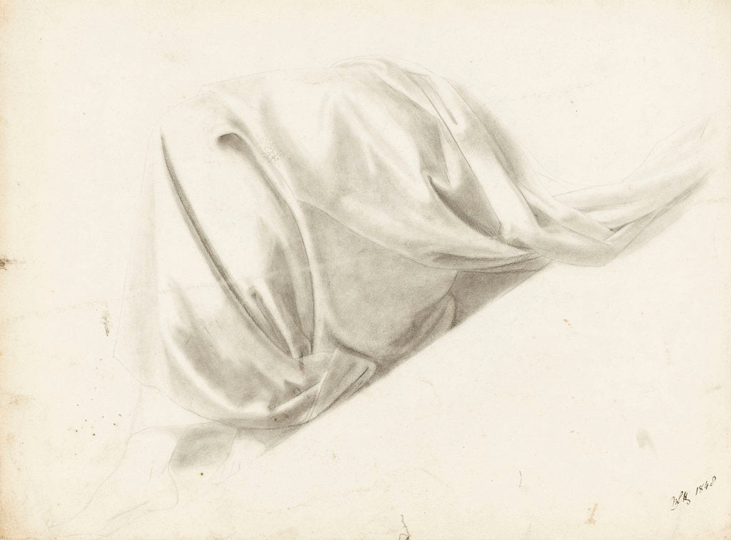 Detail of Study of the folds of a lady's skirt by Margaret Louisa Herschel