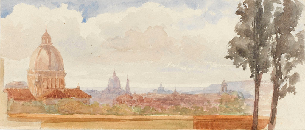 Detail of View of churches in Rome by Matilda Rose Herschel