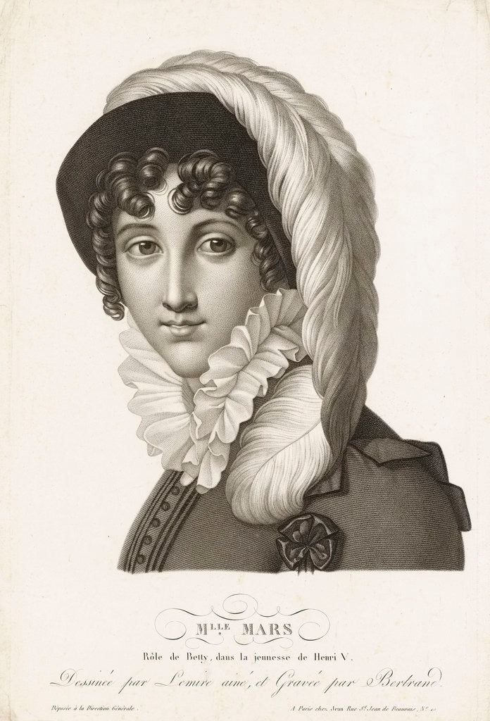 Detail of Mlle Mars. Role de Betty, dans la jeunesse de Henri V by Joseph Lemire the Elder