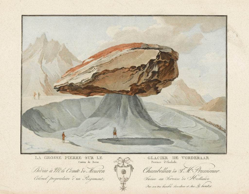 Detail of La Grosse Pierre sur le Glacier de Vorderaar. Canton de Berne Province d'Oberhasbi by unknown