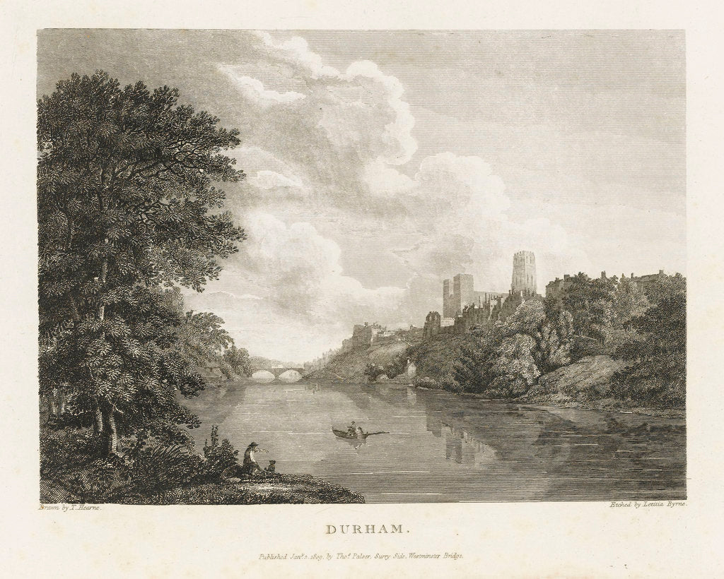Detail of Durham by Thomas Hearne