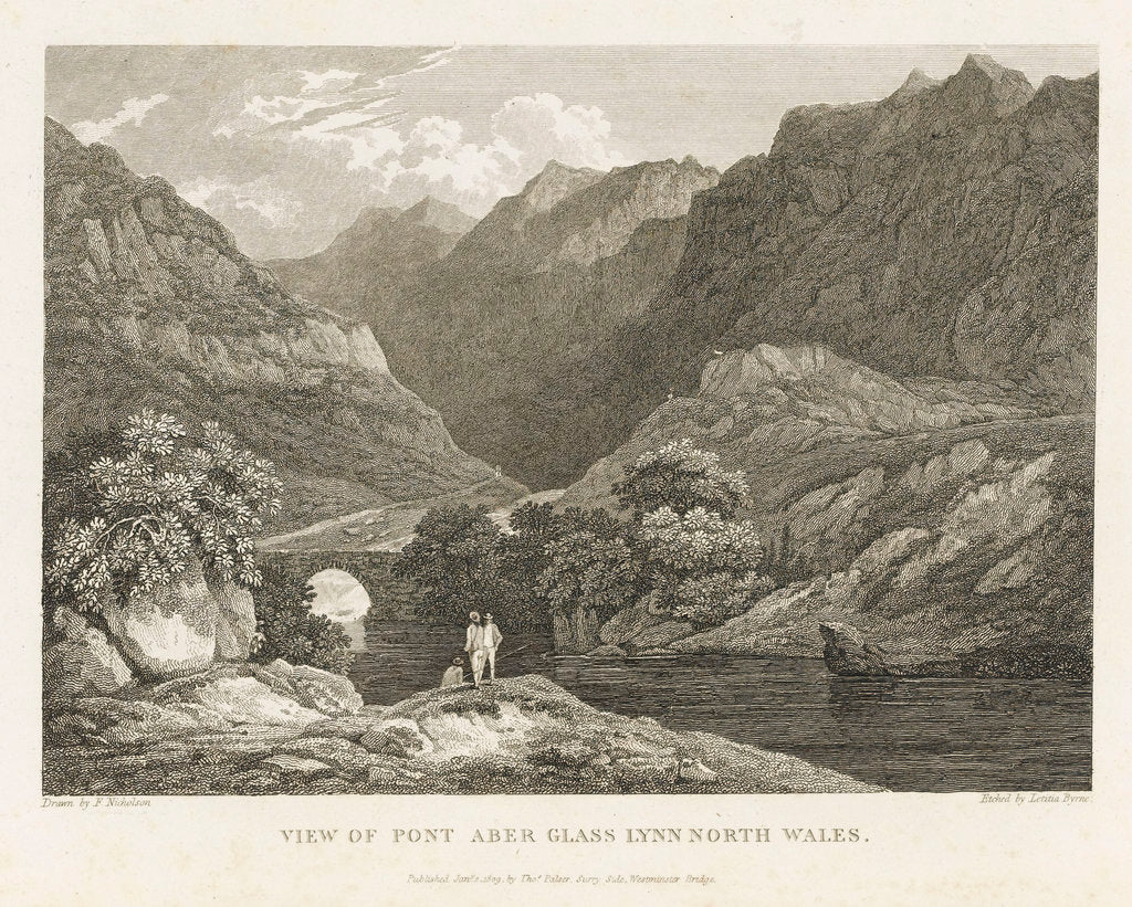 Detail of View of Pont Aber Glass Lynn, North Wales by Francis Nicholson