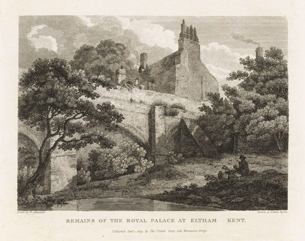 Detail of Remains of the Royal Palace at Eltham Kent by William Alexander