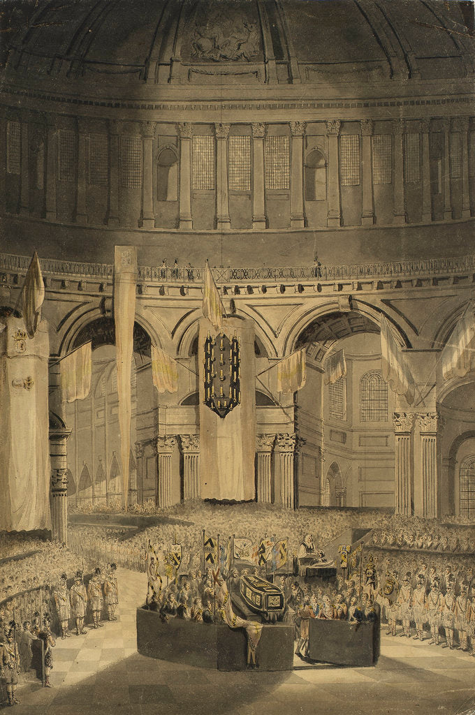 Detail of Interment of Nelson at St Paul's, 9 January 1806 by William Orme