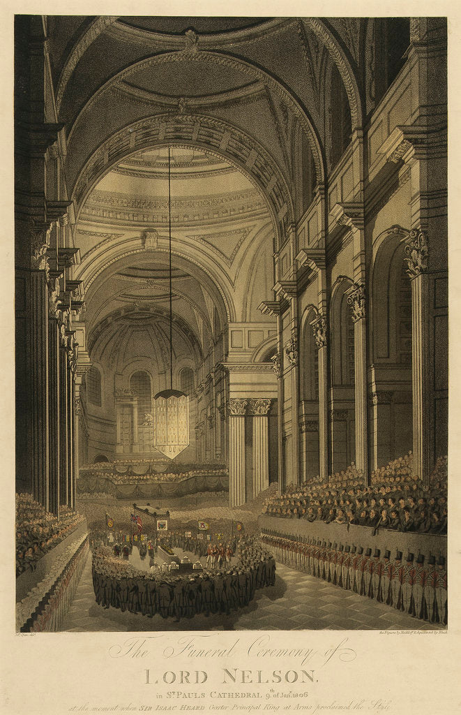 Detail of The Funeral Ceremony of Lord Nelson, in St Paul's Cathedral, 9th of Jany 1806 by Mcquin