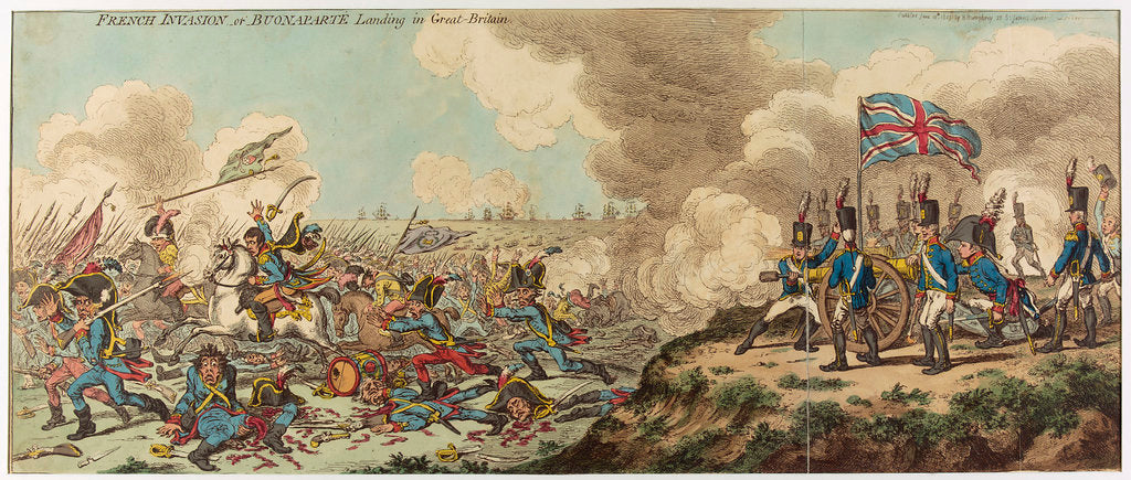 Detail of French Invasion or Buonaparte Landing in Great Britain by James Gillray
