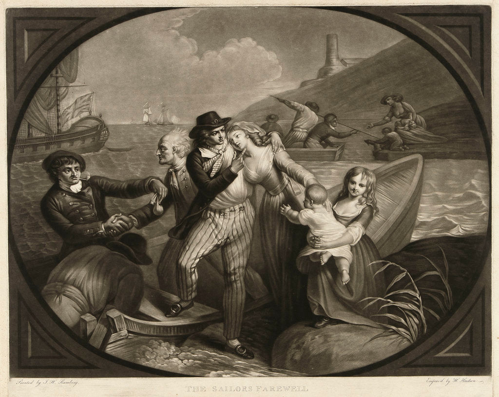 Detail of The Sailors Farewell by Johann Heinrich Ramberg