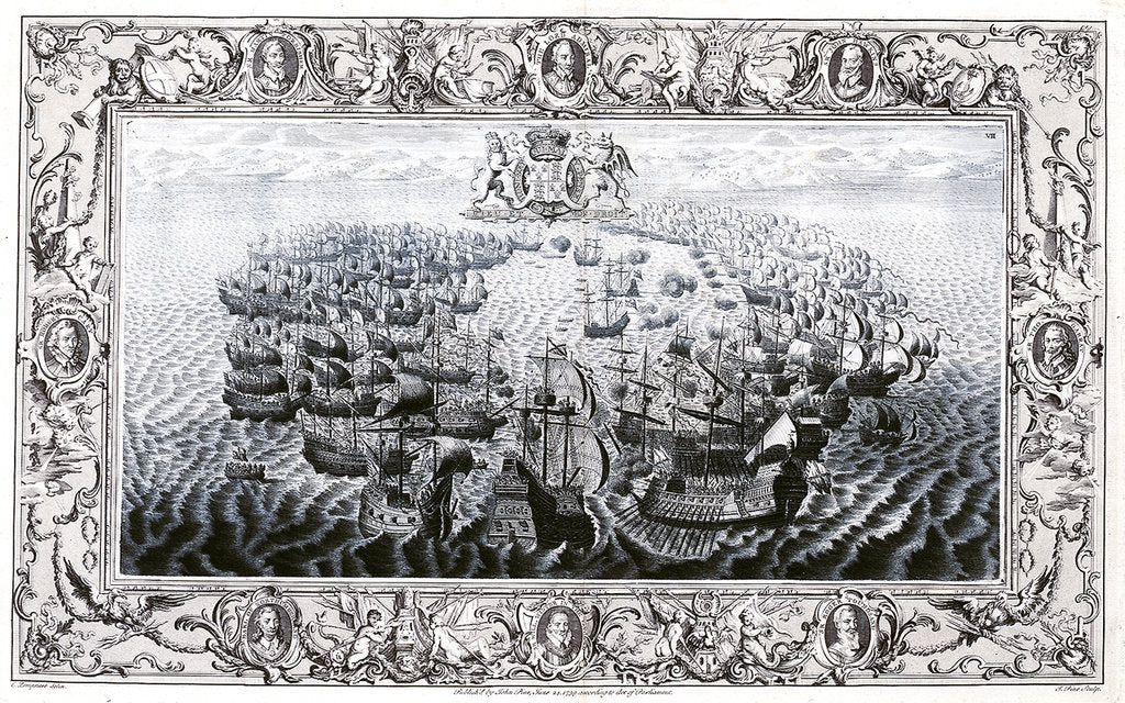 Detail of Armada 1588. The action off the Isle of Wight, 25 July 1588 by C. Lempriere