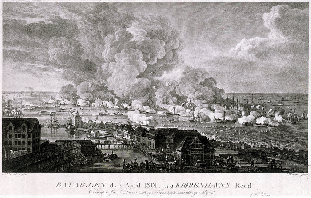 Detail of Bataillen d.2 April 1801, paa Kiobenhavns Reed [Battle of 2 April 1801 in Copenhagen Roads] by Christian August Lorentzen
