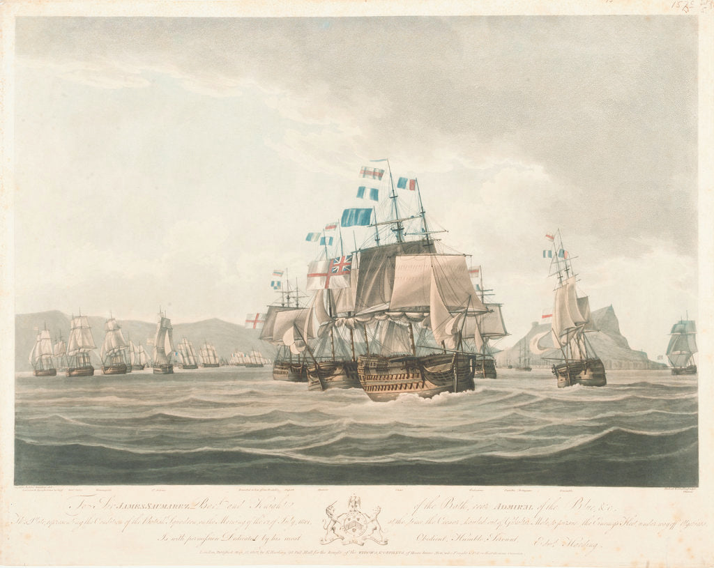 Detail of The British squadron at Gibraltar, 12 July 1801 by Jaheel Brenton
