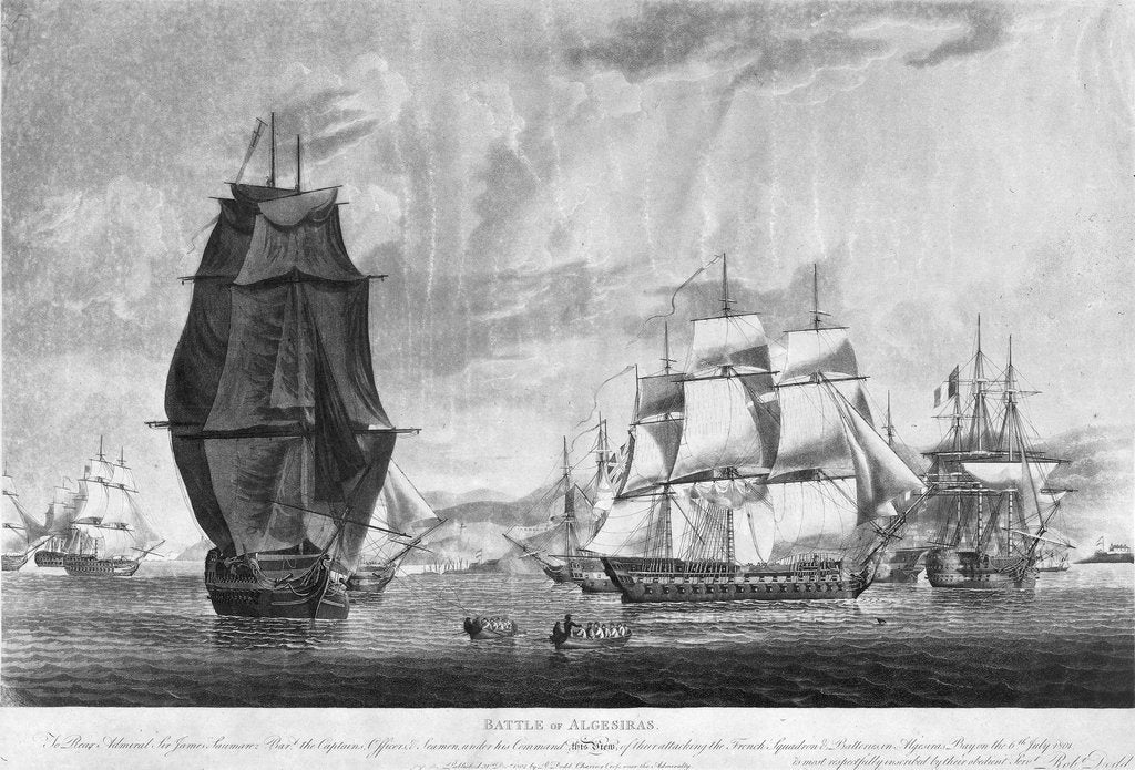 Detail of The Battle of Algeciras by Robert Dodd