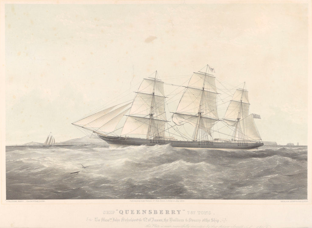 Detail of Ship 'Queensberry' (1856) by Samuel Walters