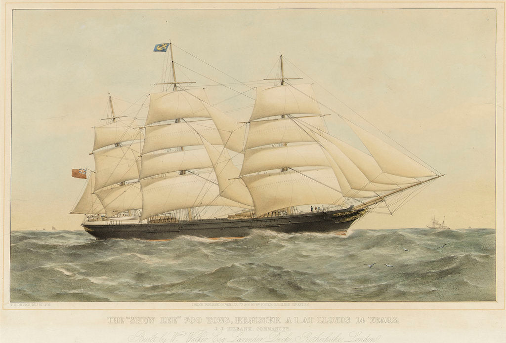Detail of The tea clipper 'Shun Lee' by Thomas Goldsworth Dutton