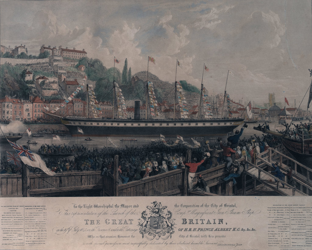 Detail of Launch of the SS 'Great Britain' in 1843 by Day & Haghe