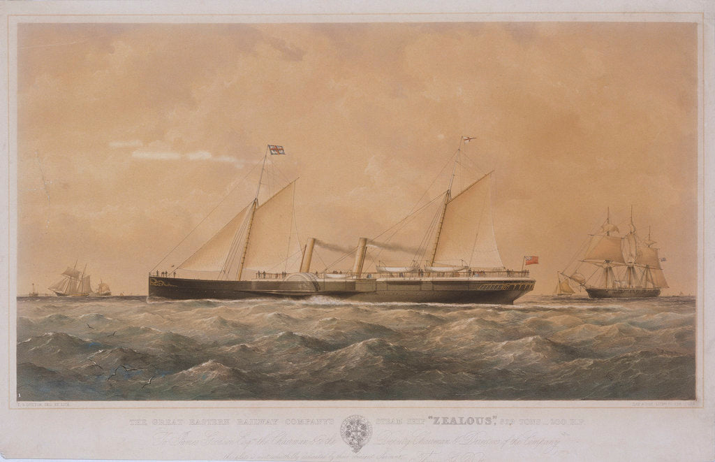 Detail of The Great Eastern Railway Company's steam ship 'Zealous' by Thomas Goldsworth Dutton