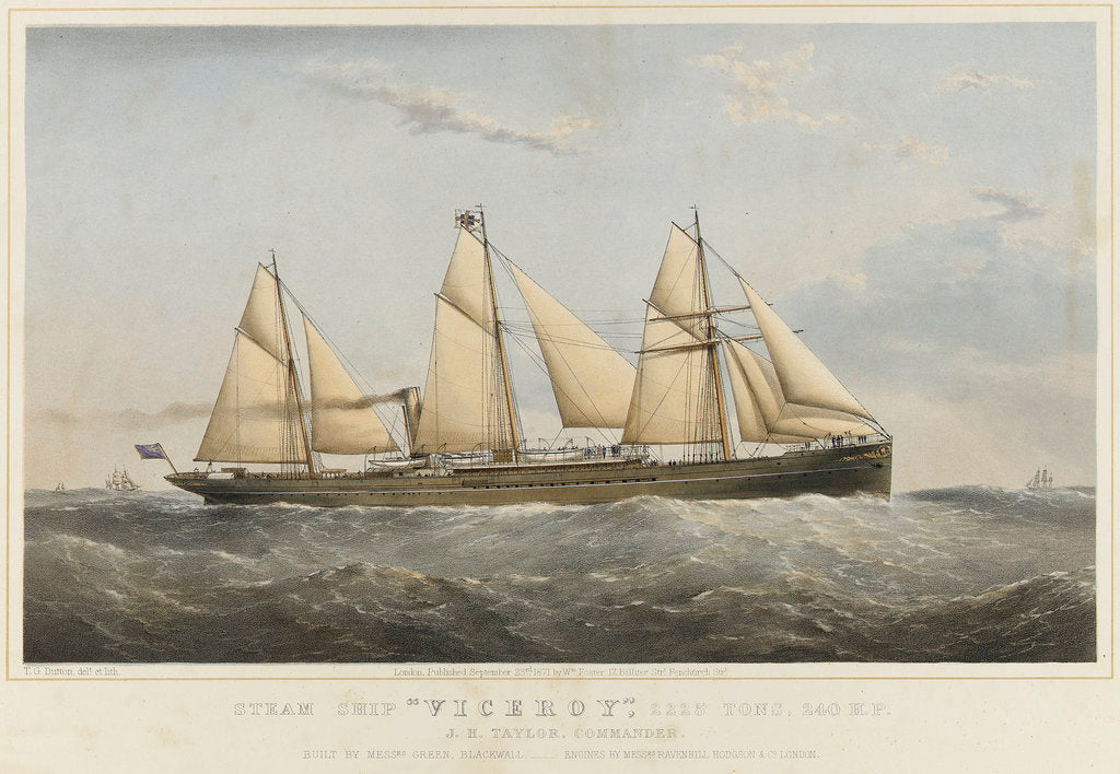 Detail of Steam ship 'Viceroy by Thomas Goldsworth Dutton