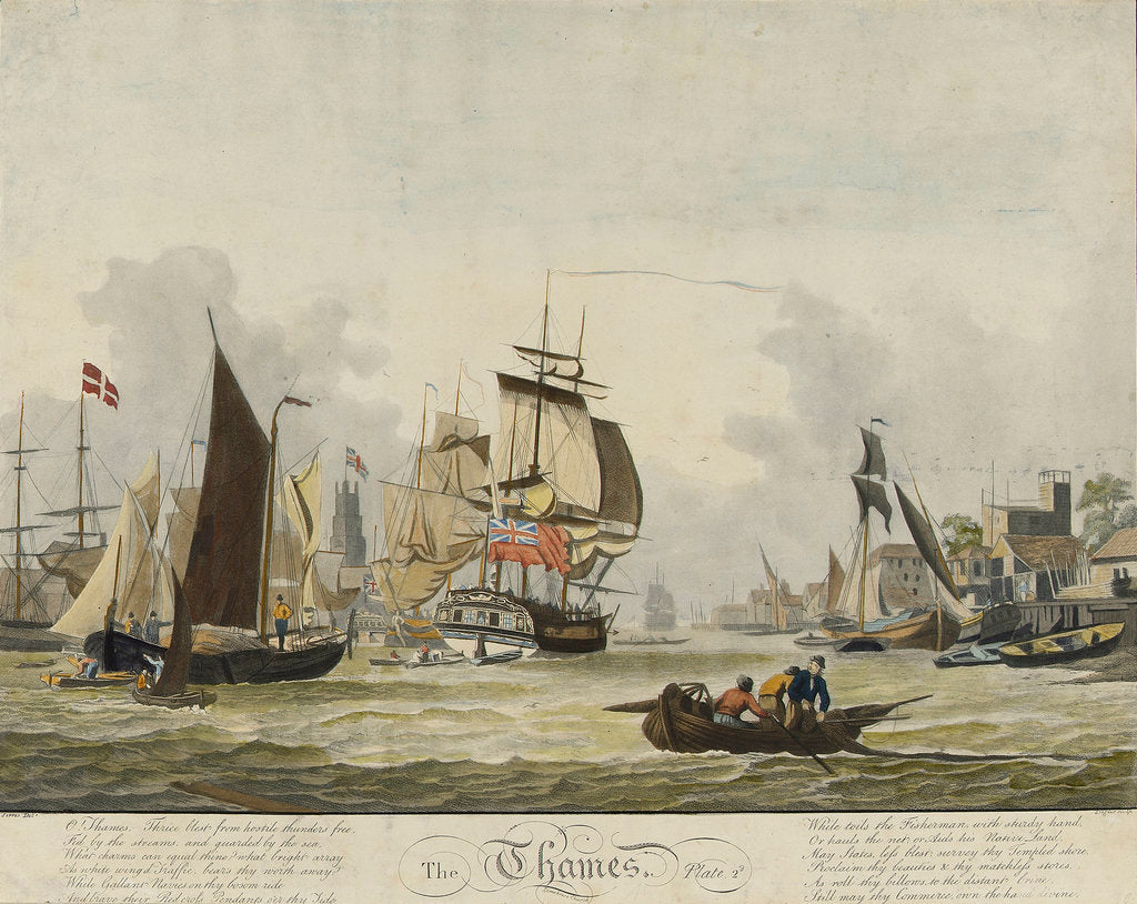 Detail of The Thames by John Thomas Serres
