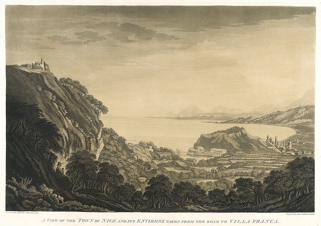 Detail of A view of Nice and its surroundings by Mary Harcourt