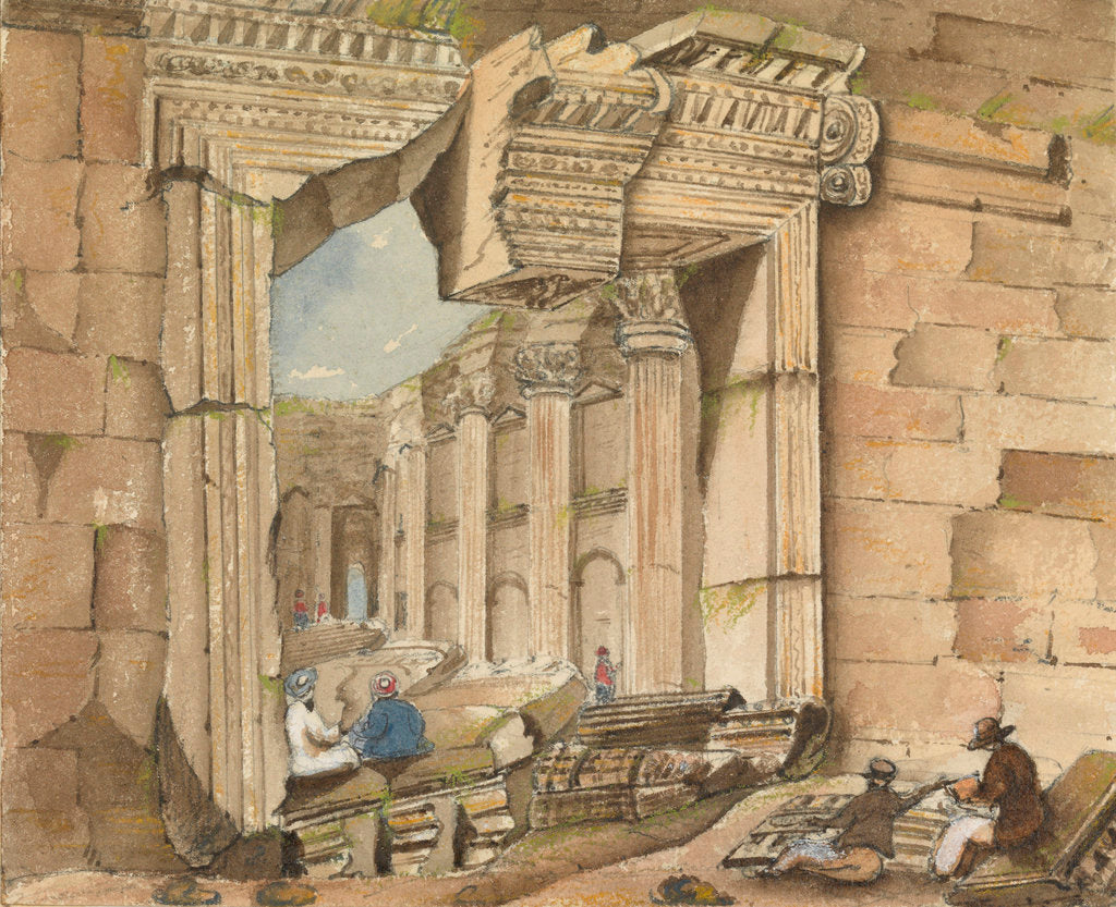 Detail of Gateway of the Temple of the Sun, Baalbec by Harry Edmund Edgell