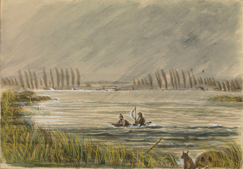 Detail of Snipe shooting at Abbeville, Adrift with Colin Joss? by Harry Edmund Edgell