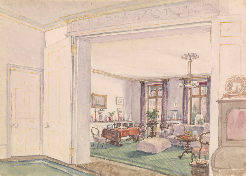Detail of The Fanshawes' sitting room by Edward Gennys Fanshawe