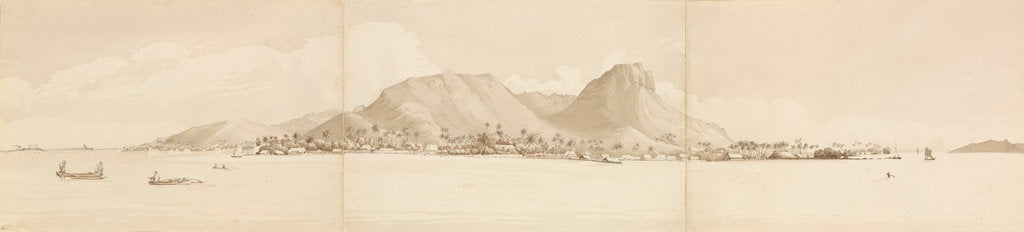 Detail of Panorama of Raiatea, Septr 1st 1849. Tahaa to the right [Society Islands] by Edward Gennys Fanshawe