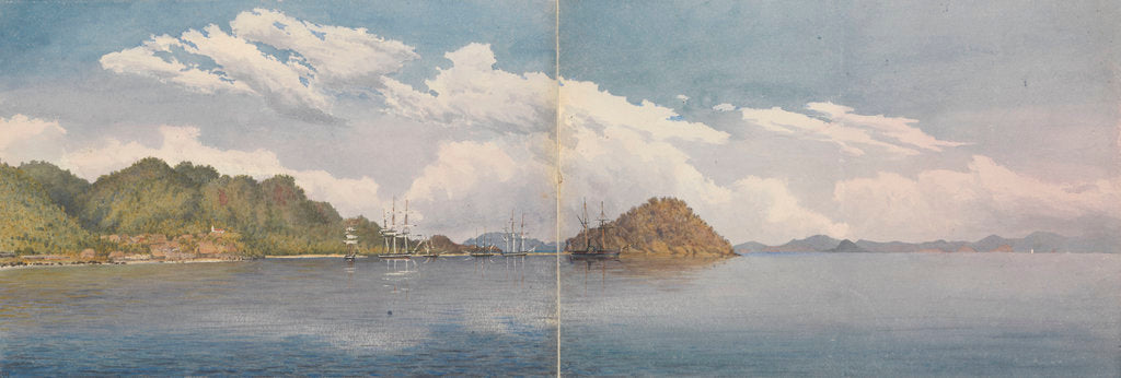 Detail of Taboga, Bay of Panama - Islands of Perico, Hill over Panama &c in the distance, March 1850 by Edward Gennys Fanshawe
