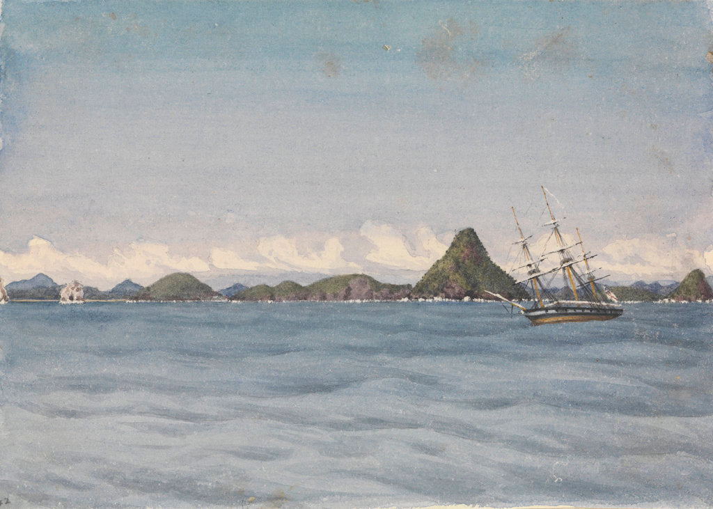 Detail of Outer anchorage in a calm, Mazatlan [Mexico], Augt 17th 1850 by Edward Gennys Fanshawe