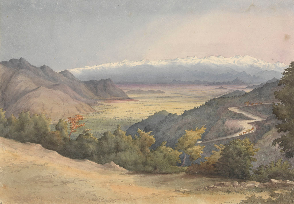 Detail of Plain of Santiago, Chile, from the Cuesta del Prado, Jany 7th 1851 by Edward Gennys Fanshawe