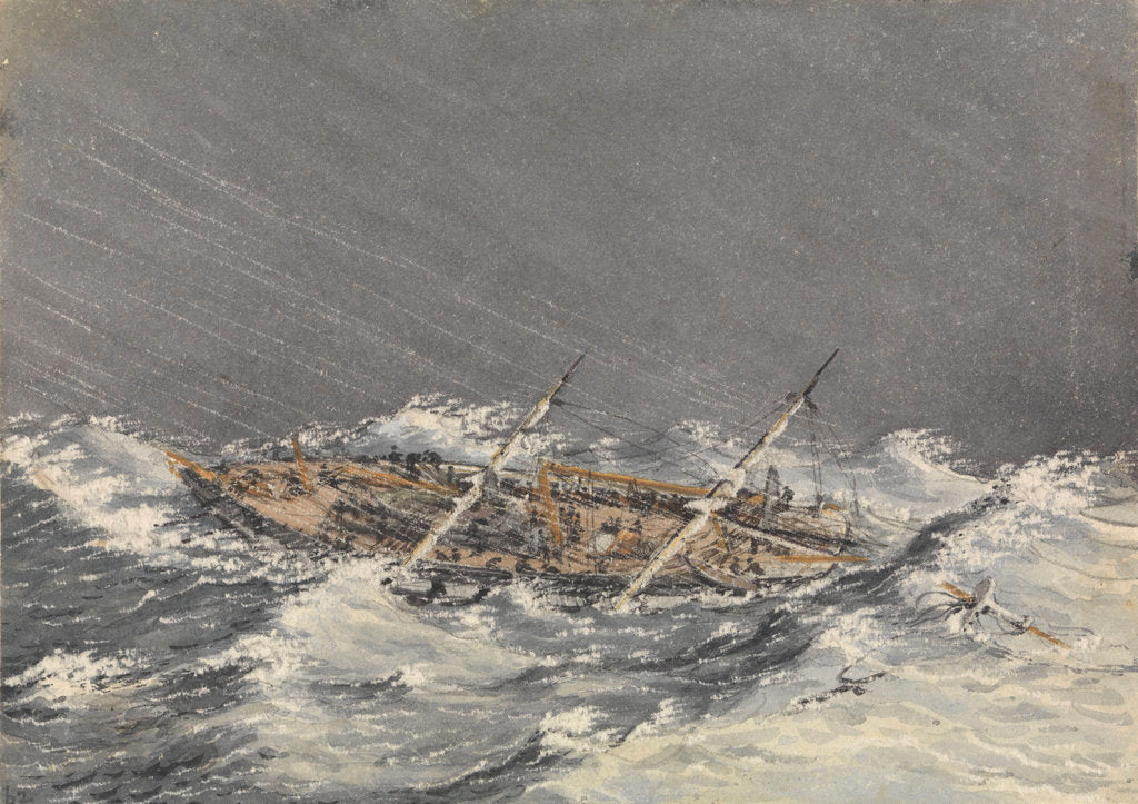 Detail of Storm at Mazatlan [Mexico], Octr 28th 1851 by Edward Gennys Fanshawe