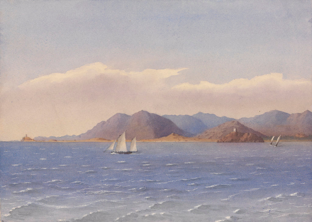 Detail of Pula, Bay of Cagliari, June 1857 [Sardinia] by Edward Gennys Fanshawe