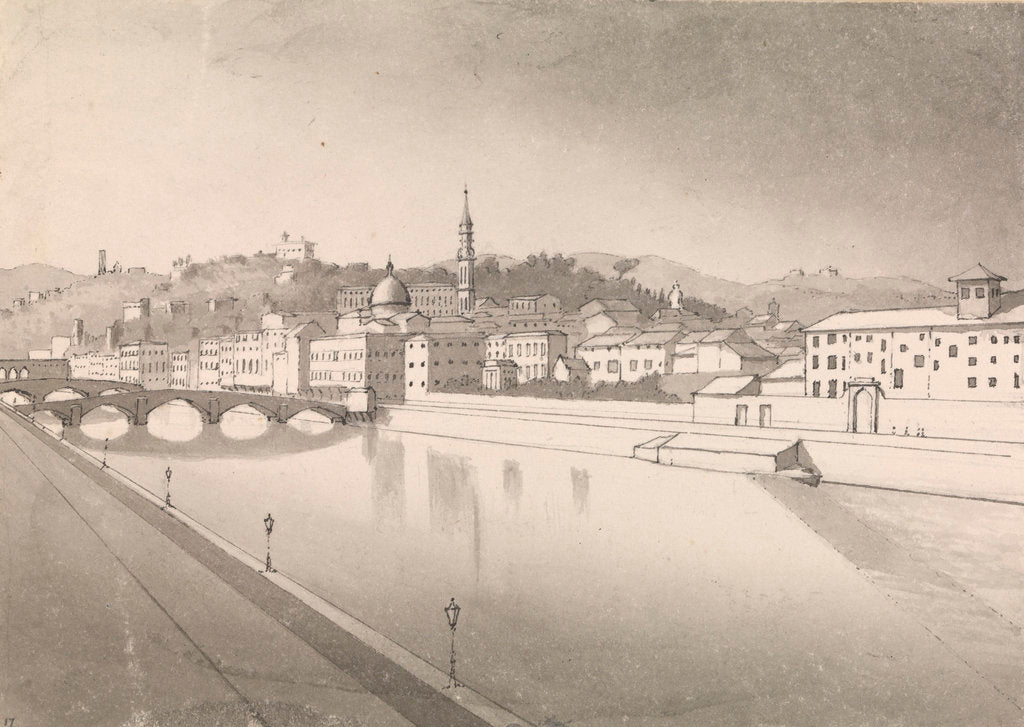 Detail of Florence from hotel window on the LungArno, July 1st 1857 [Italy] by Edward Gennys Fanshawe