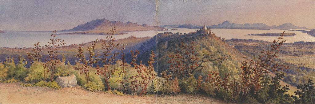 Detail of Moulmein [Burma] from one of the Pagodas on the hill behind the town, early morning, Feby 1846 by Edward Gennys Fanshawe