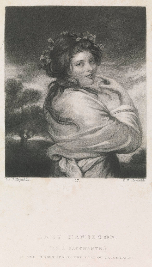 Detail of Lady Emma Hamilton (as a Bacchante) by Joshua Reynolds