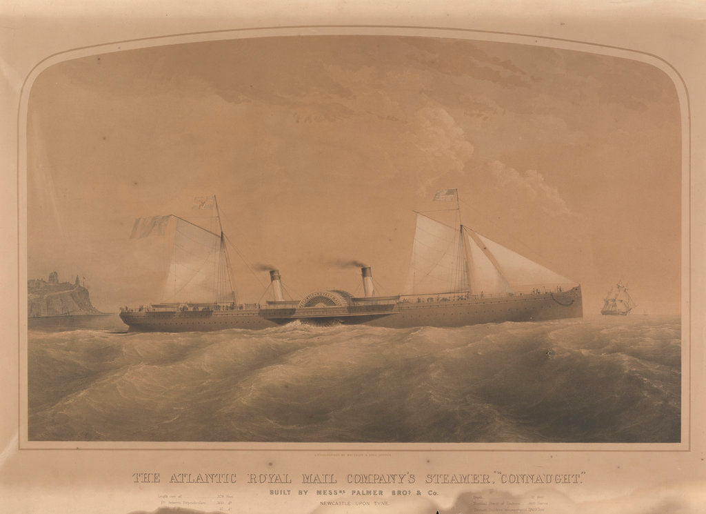 Detail of The Atlantic Royal Mail Company's steamer 'Connaught' by J. Jury