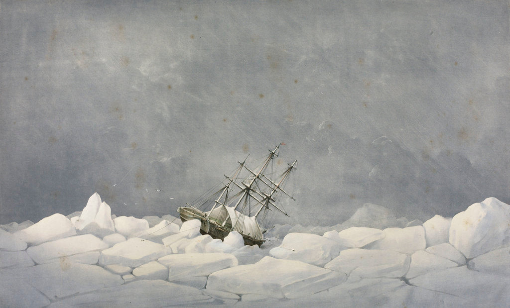 Detail of The Perilous situation of HMS 'Investigator', while wintering in the pack in 1850-1851 by S. Gurney Cresswell