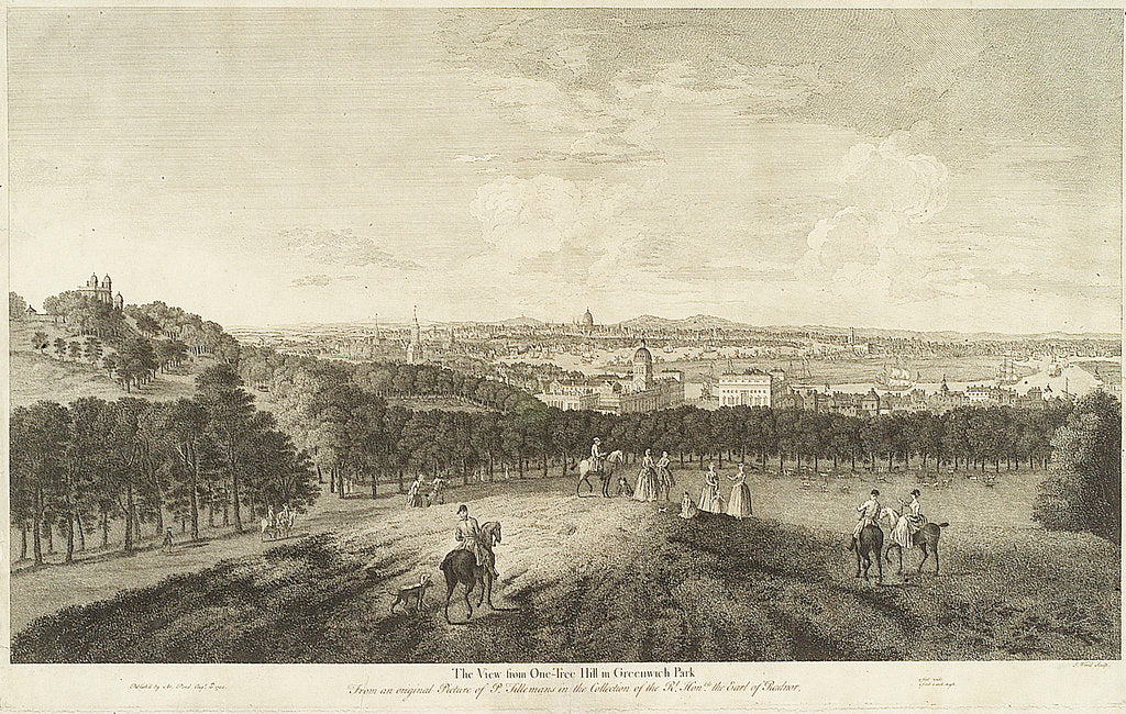 Detail of The View from One-Tree Hill in Greenwich Park by Arthur Pond