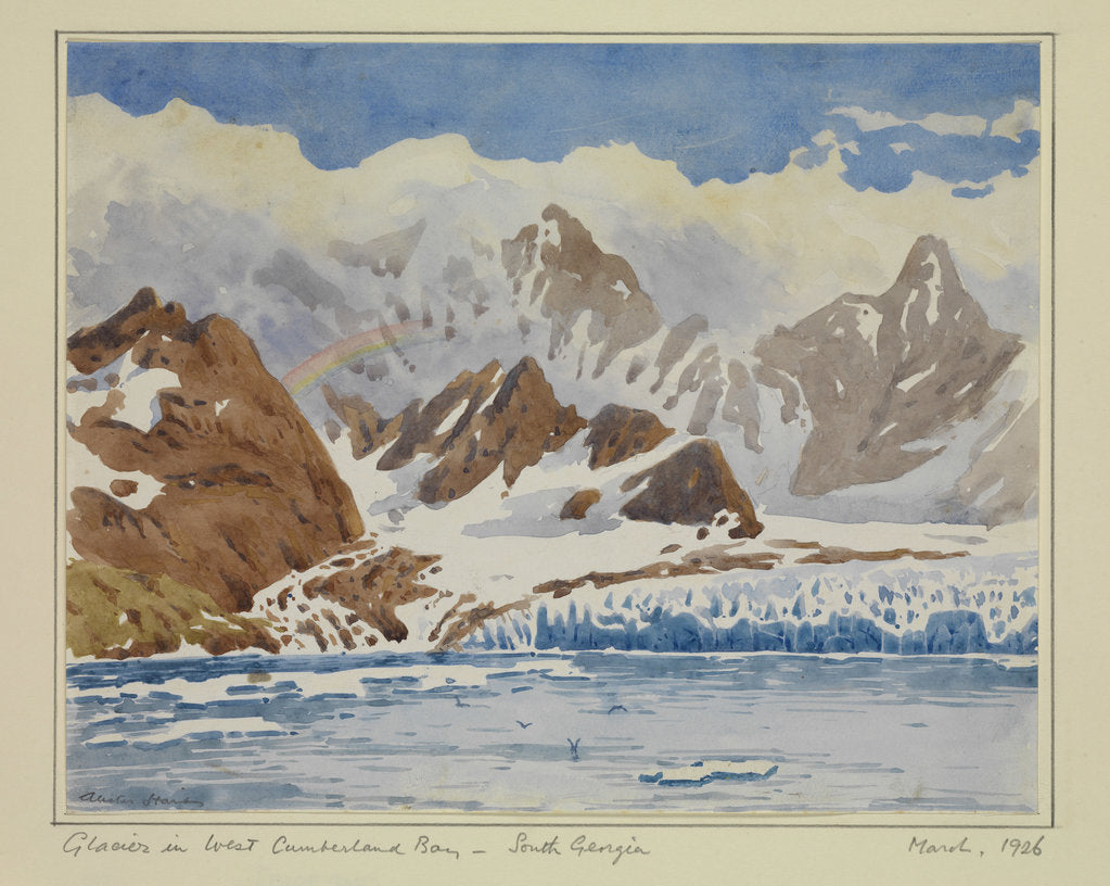 Detail of Glacier in West Cumberland Bay - South Georgia, March 1926 by Sir Alister Hardy