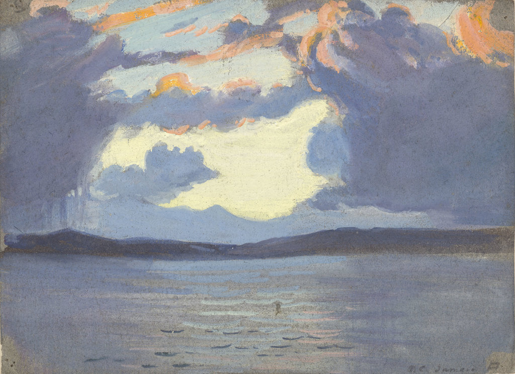 Detail of Distant view of Jamaica from the sea by John Everett