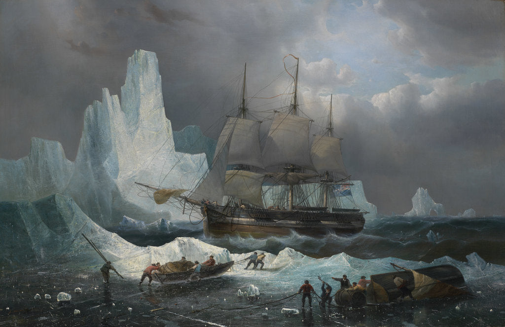 Detail of HMS Erebus in the Ice, 1846 by Francois Etienne Musin