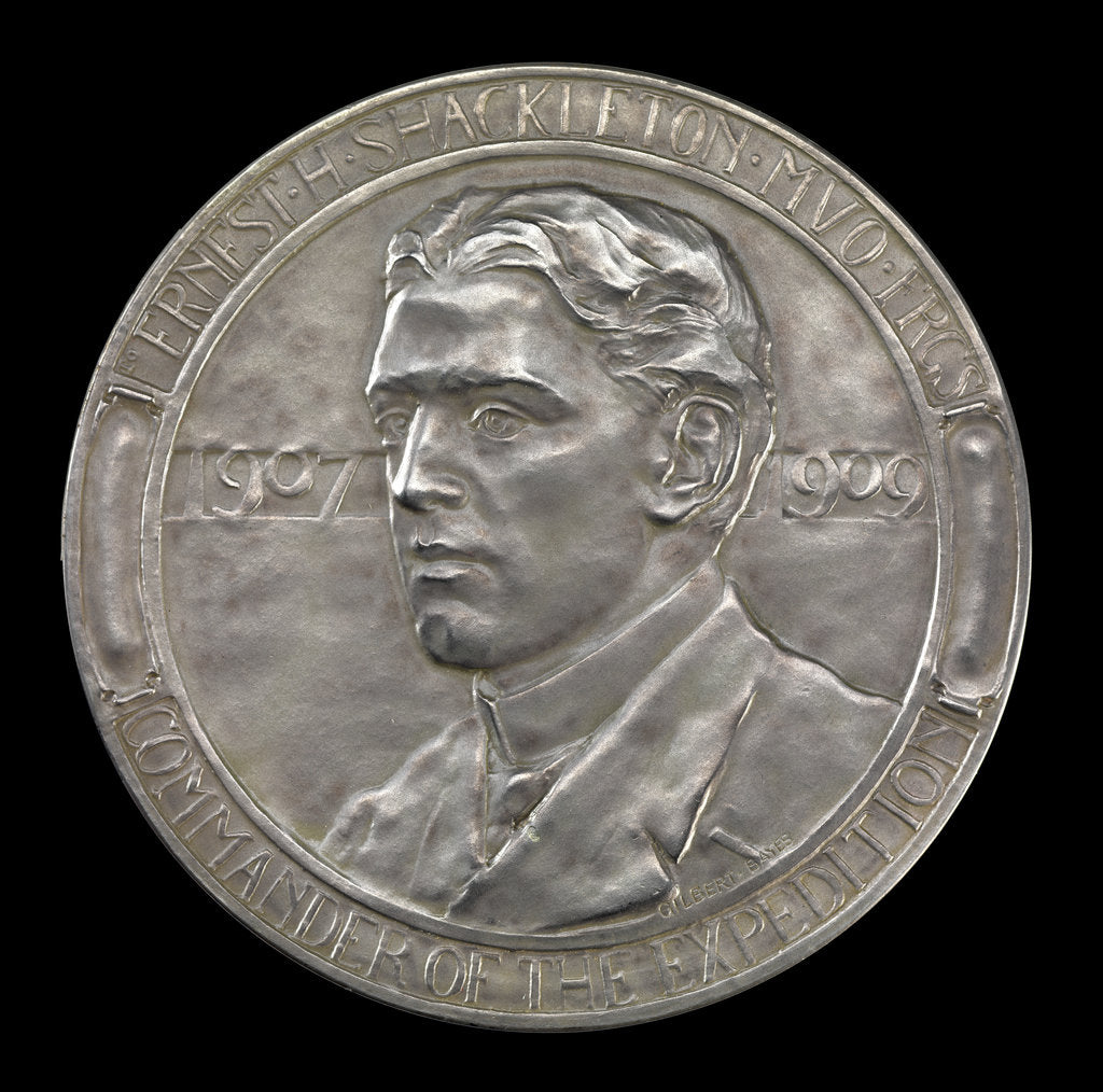 Detail of Royal Geographical Society Medal: Shackleton's Antarctic Expedition 1907-1909 by Unknown