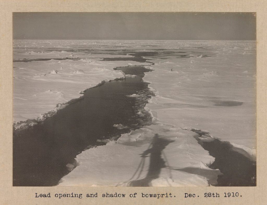 Detail of The Terra Nova (1884) held up in the pack ice by Herbert George Ponting
