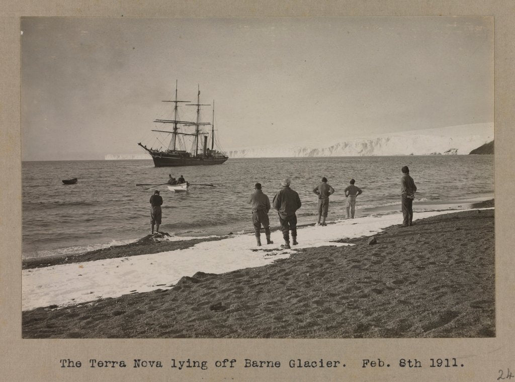 Detail of Terra Nova (1884) lying off Barne Glacier by Herbert George Ponting