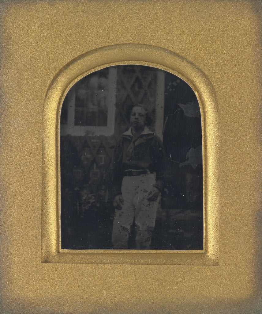 Detail of Portrait Ambrotype of Joseph Edwin Moore. Fox Talbot Collection. Mount by Unknown
