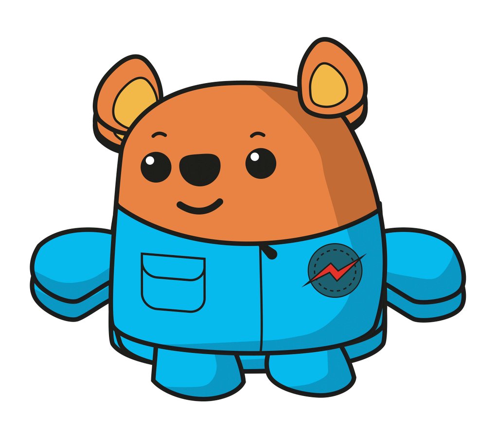 Detail of Space Ted in blue uniform with badge by Anonymous