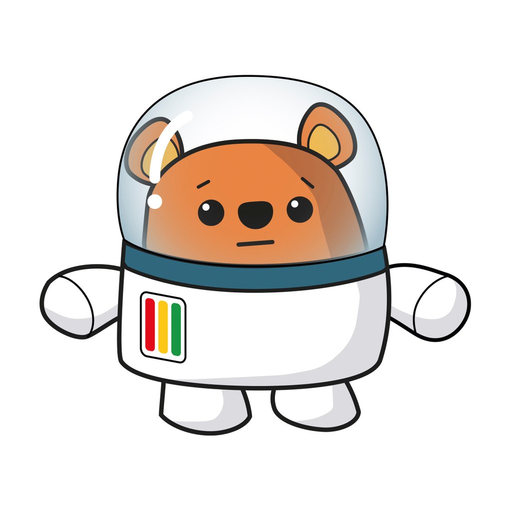 Detail of Space Ted in his space suit feeling unsure by Anonymous