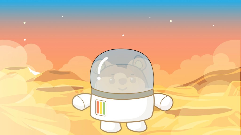 Detail of Space Ted in his space suit on Venus by Anonymous